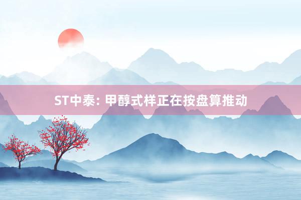 ST中泰: 甲醇式样正在按盘算推动