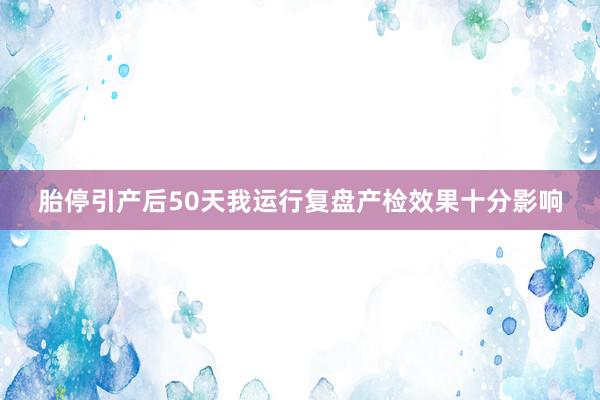 胎停引产后50天我运行复盘产检效果十分影响